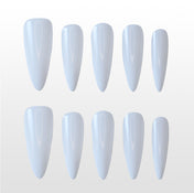Elegant white press on nails, handmade reusable salon quality