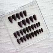 Charmeenail black cat eye press on nails, short almond shape